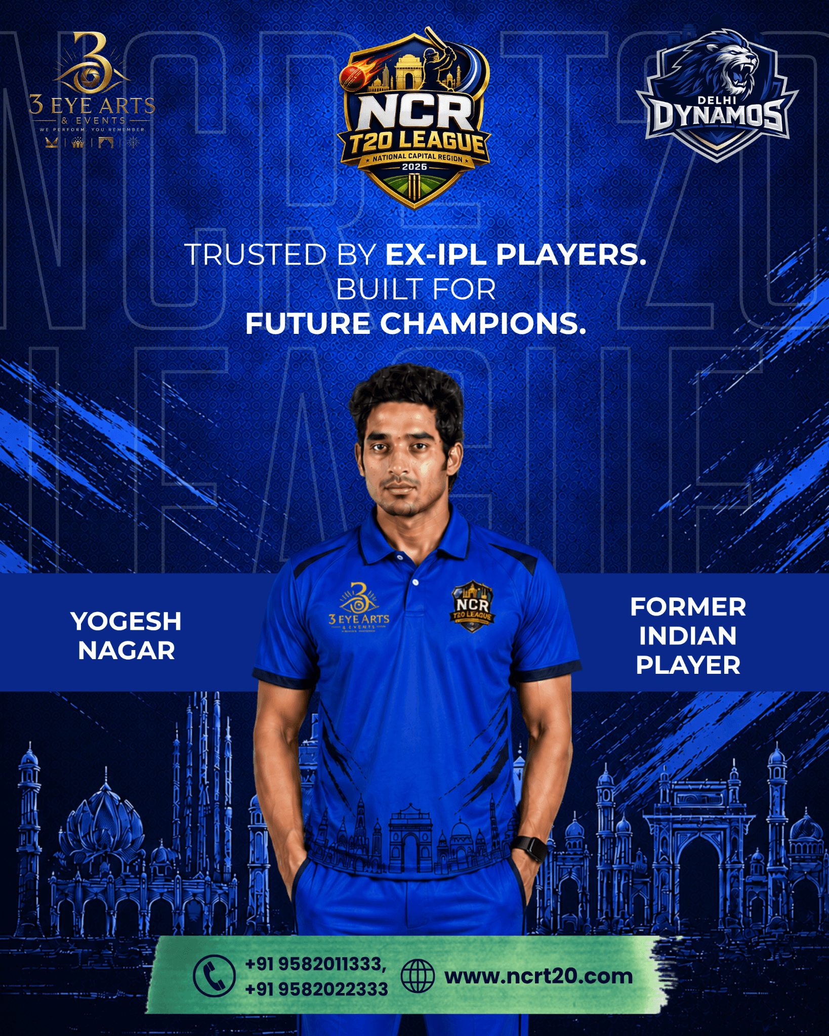 We’re excited to announce that Yogesh Nagar will be participating in the NCR T20 League!